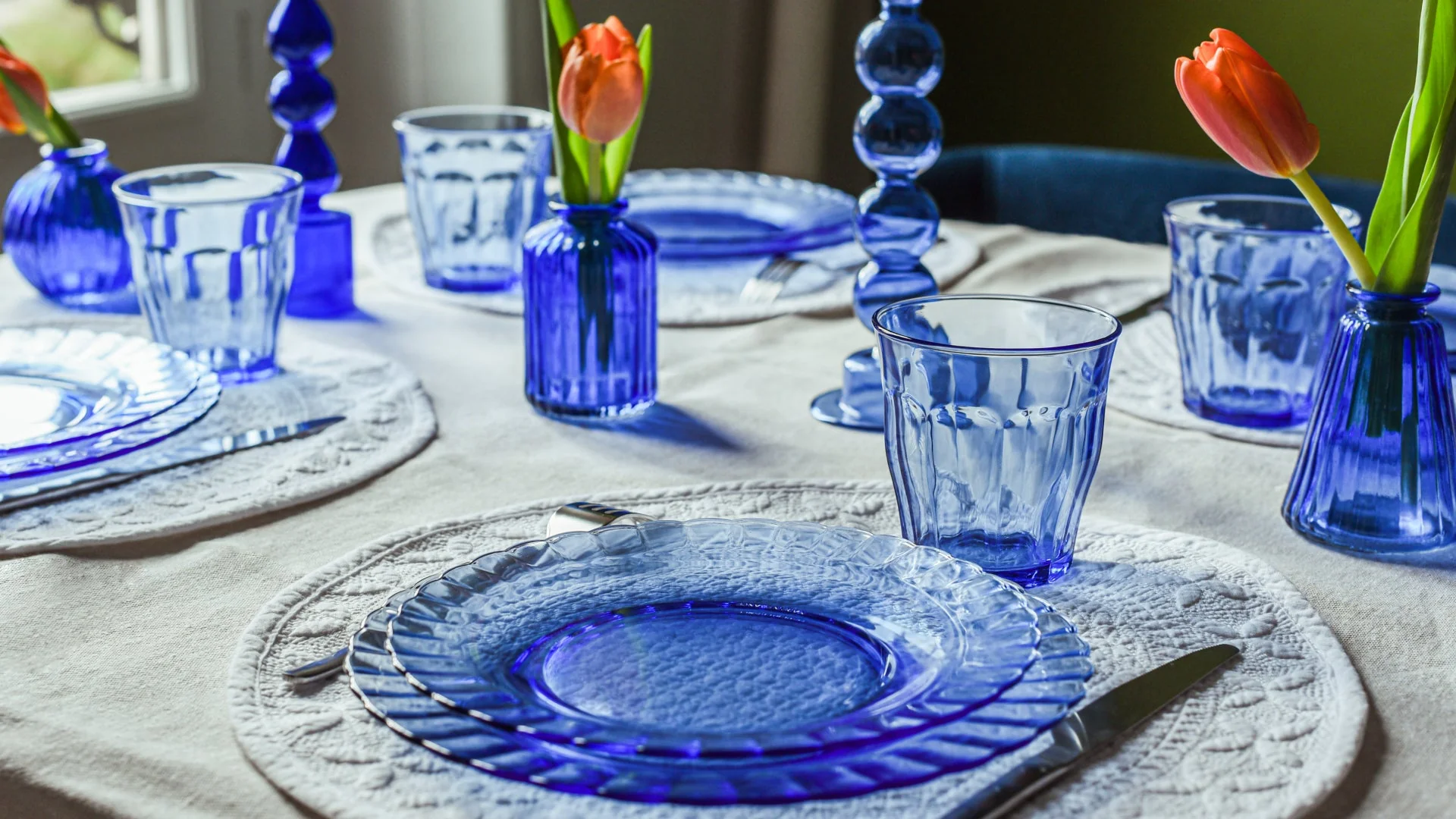 Le Picardie® Marine Glass Dinner Plate 9" - Set of 6 - Image 4