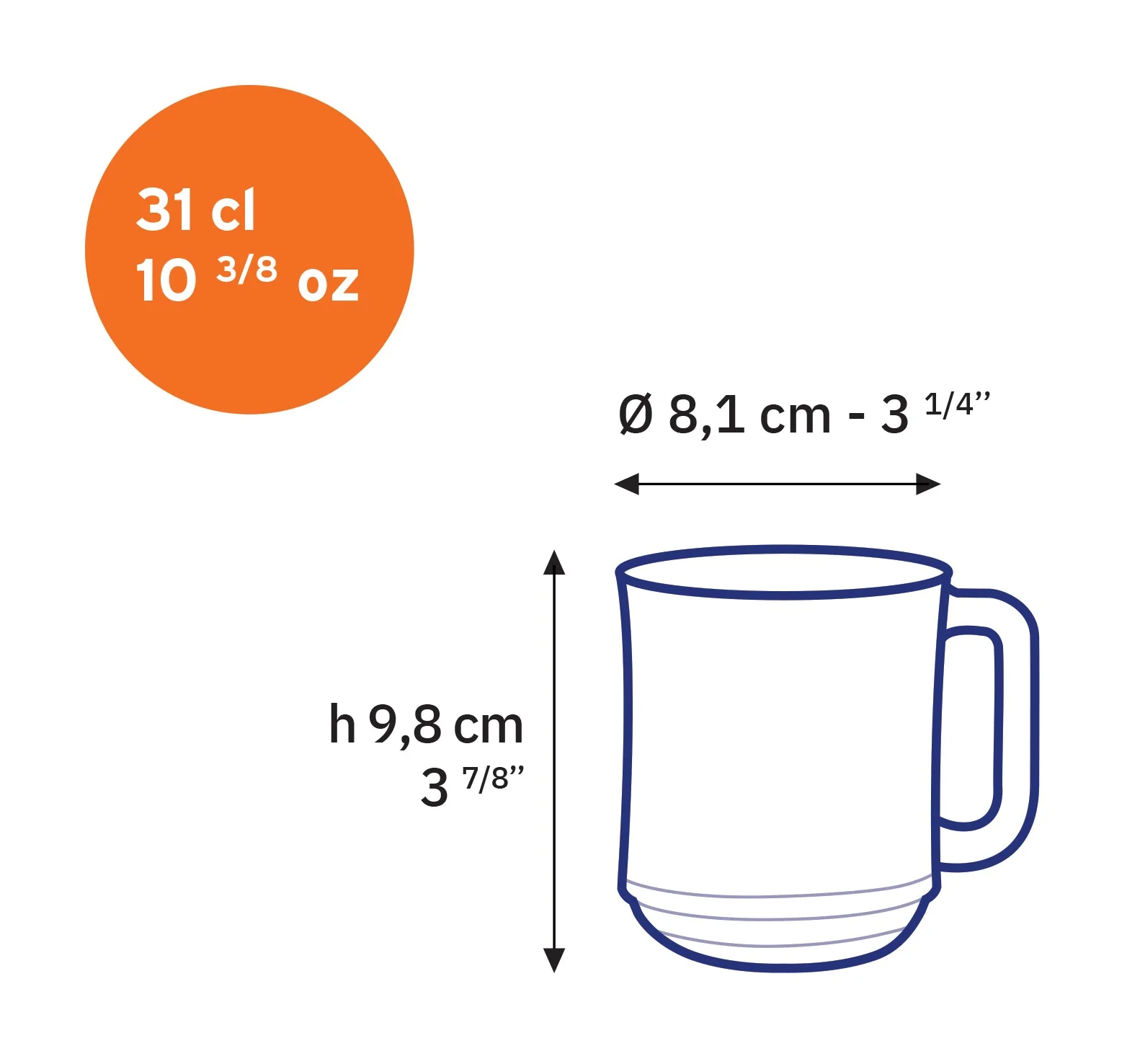 Lys Clear Stackable Glass Mug - Set of 6 - Image 2