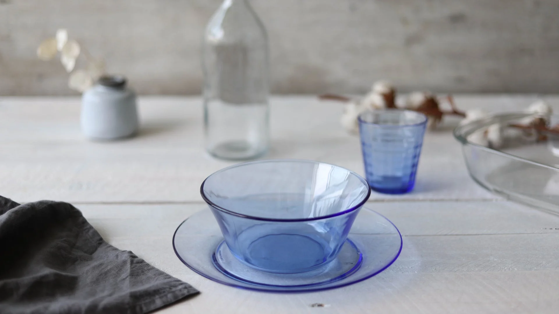 Lys Marine Blue Glass Dessert Plate 7.5" - Set of 6 - Image 4