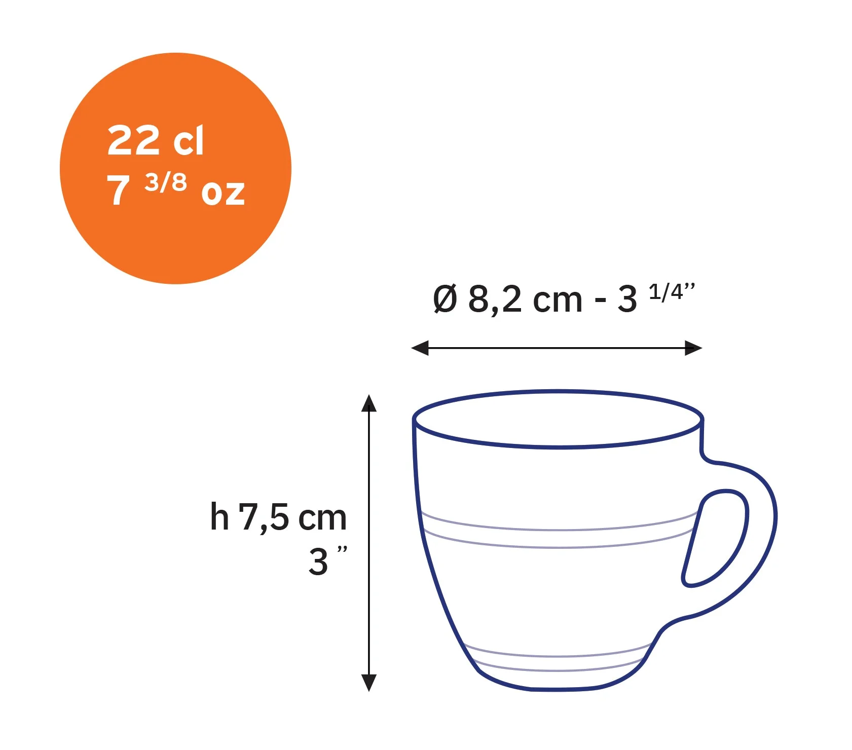 Le Gigogne® Glass Mug - Set of 6 - Image 2