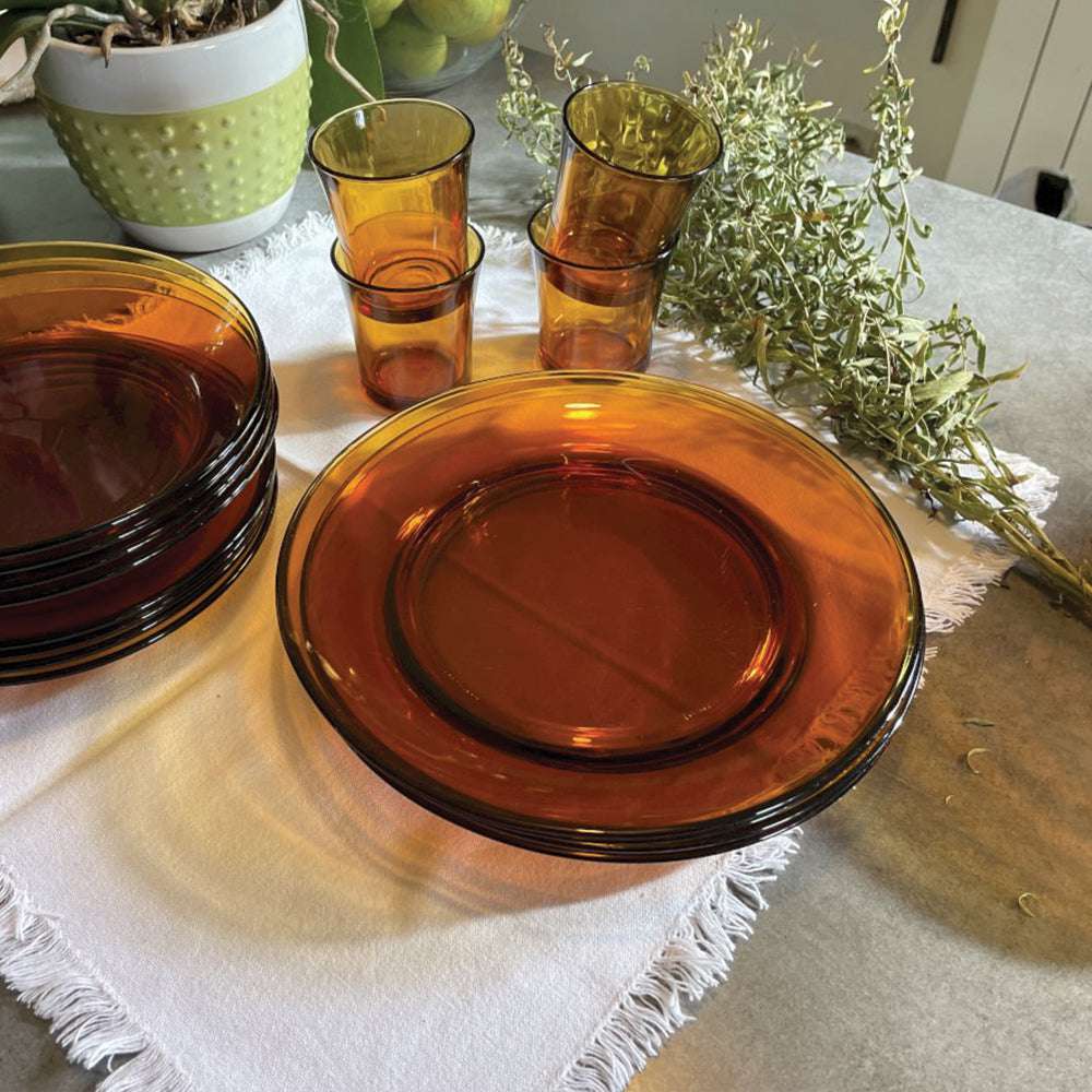 Lys Amber Glass Soup Bowl - Set of 6 - Image 2