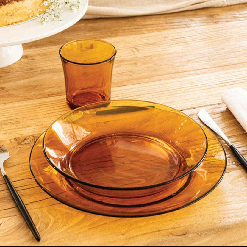 Lys Amber Glass Tumbler - Set of 6 - Image 4