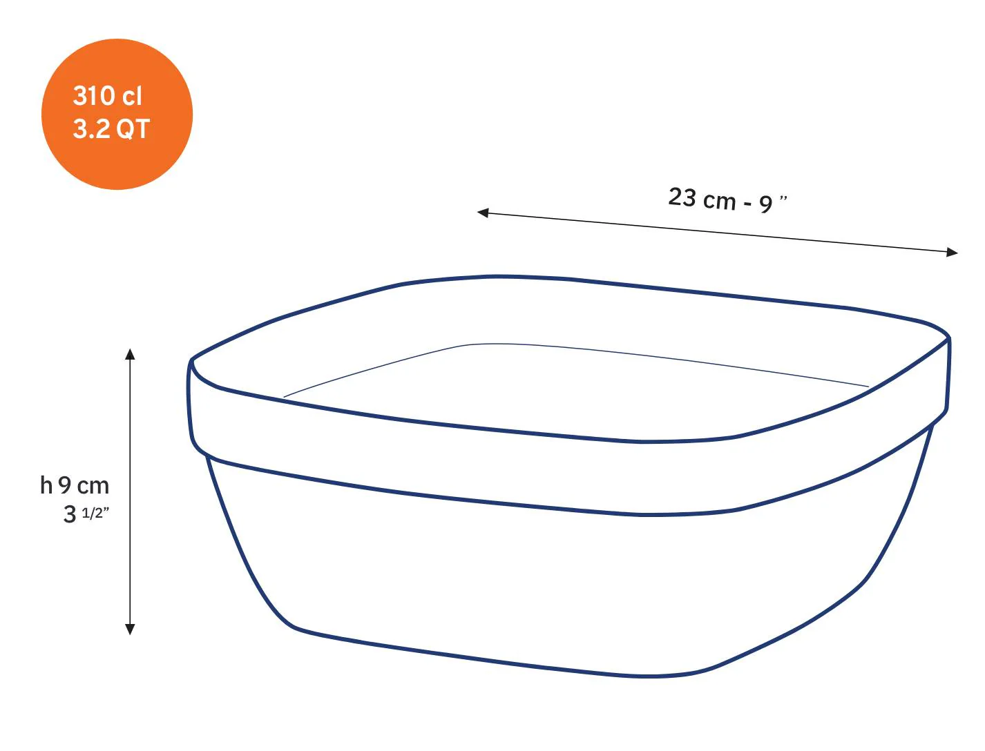 Lys Glass Square Bowl - Set of 6 - Image 4