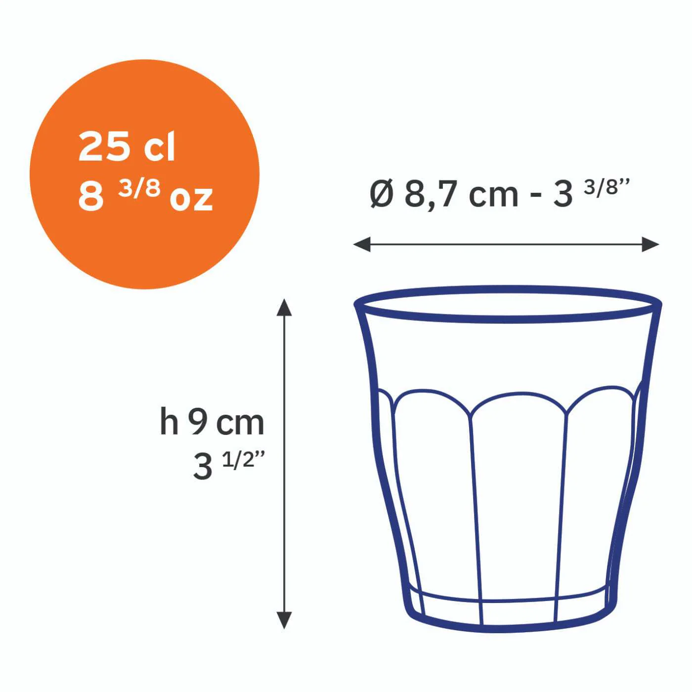 Le Picardie® Mix & Match Color Glass Tumbler Set 8.38oz - Set of 4 - Image 2